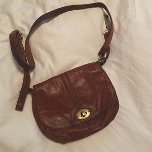 Fossil Brown Carson Flap Crossbody